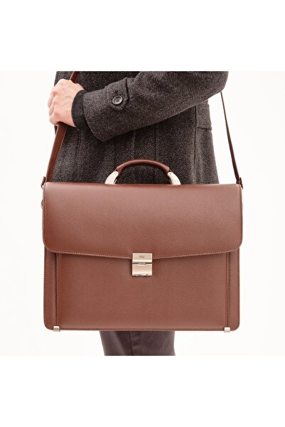 Tamer Tanca Men's Leather Briefcase Bag 898 206 Men's Bag Y22