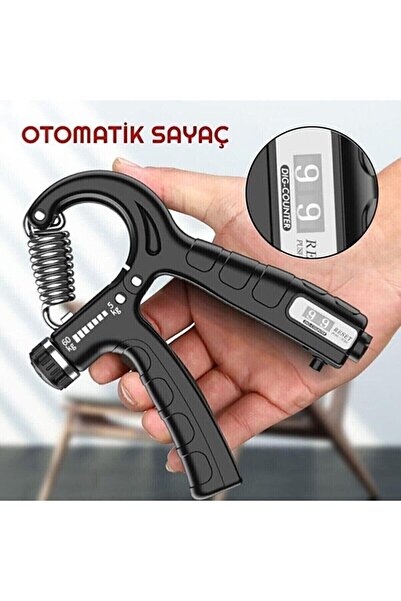 Duffa Ayarlanabilir Sayaçlı El Yayı 5-60 Kg Ayarlı Bilek Kas Güçlendirme Alet...