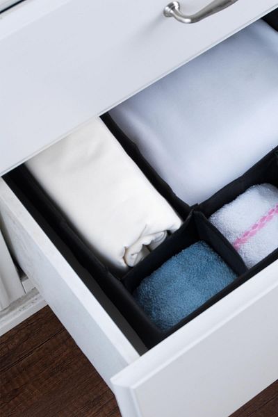MaisonArt 3 Pieces | 7-Compartment Drawer Organizer | Organizer Black