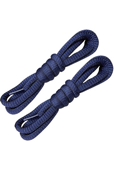 Foottab أربطة أحذية مستديرة بطول 120 سم، زوج واحد، أزرق داكن