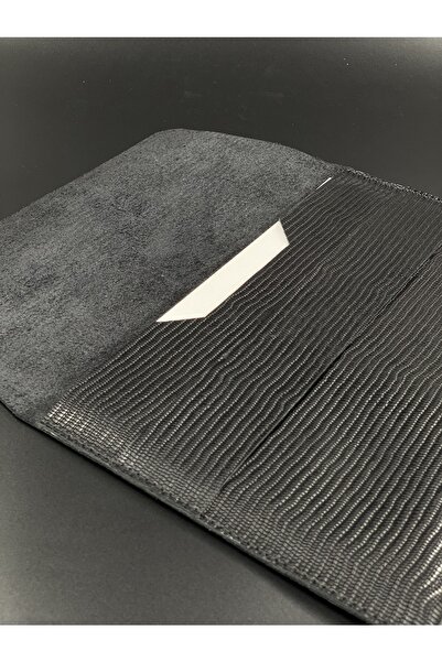 MAT Deri حافظة ماك بوك 13 بوصة / 13.3 بوصة برو و إير متوافقة مع حقيبة حمل من الجلد الطبيعي باللون الأسود