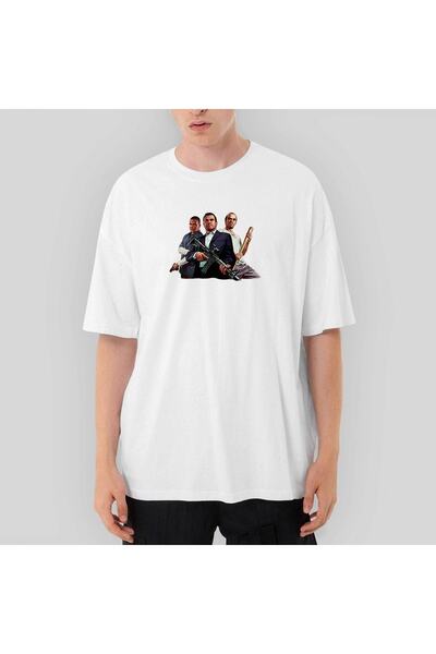 Z zepplin Tricou alb supradimensionat Gta Assassin Business Mans