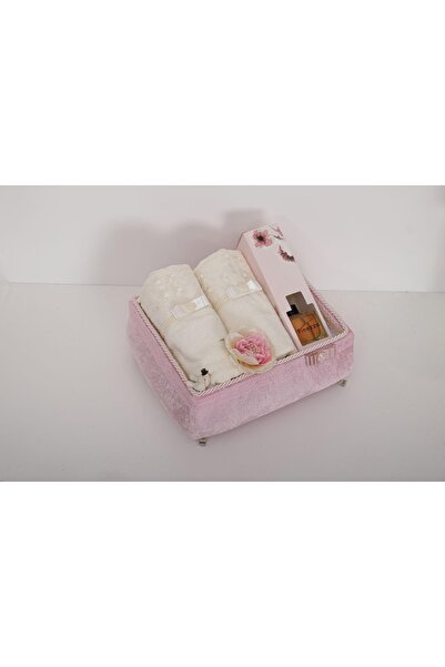 Finezza Grandmaxi Кадифений рушник, ароматизатор для кімнати, аксесуари, скринька, набір 6 шт. пудра -1313