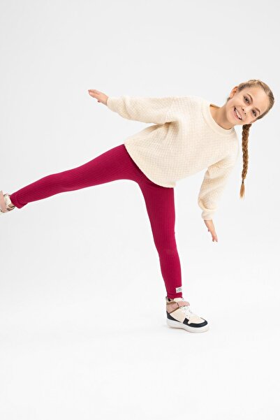 DeFacto Κοριτσίστικο ψηλόμεσο μακρύ καλσόν με ραβδώσεις