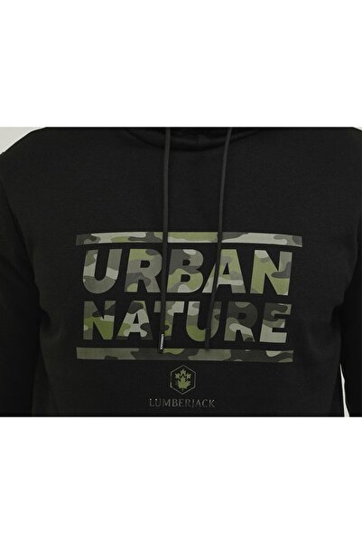 lumberjack M Sd4005 Urbanature Hoodie 2pr Erkek Günlük Sweatshirts 100002619 Siyah