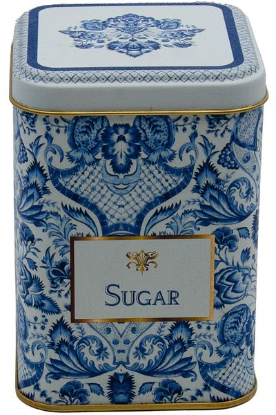 EVLE Er008-y3 Azulejos Sugar Patterned Square Metal Storage Container 8x8 Cm