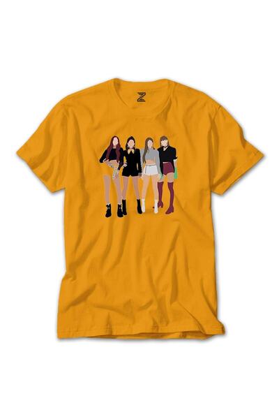 Z zepplin تي شيرت بلاك بينك ديجيتال أصفر