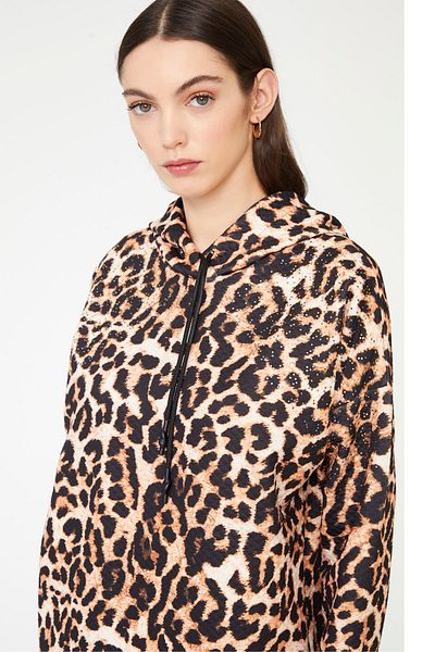 adL Strickkleid mit Leopardenmuster