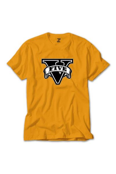 Z zepplin GTA Five crna logotip žuta majica