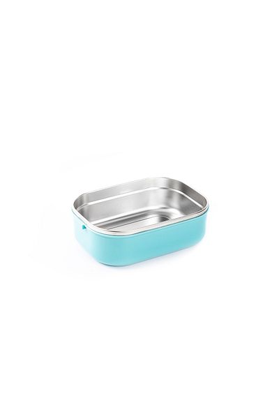 Tantitoni Tedemeı Stainless Steel Rectangular Food Carrying Container with Chopstick and Spoon 1.3l