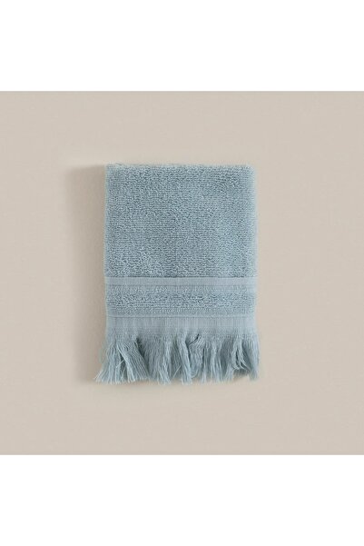 Chakra Stripy Hand Towel 30X40 cm White/Aqua