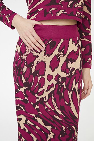 adL Μίντι Πλεκτή Φούστα με σχέδιο - Ελαστική μέση