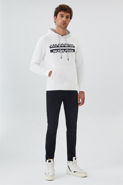 Lee Cooper Tess Men's Hooded White Sweatshirt