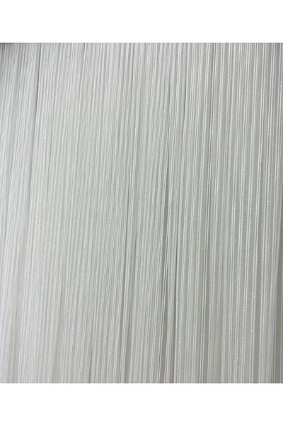 AKÇA TEKSTİL Pasta Model Glittery Off White Color Ready Made Sewn Pleated Tulle Curtain 300*260