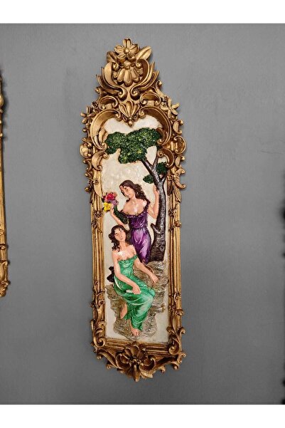 SZN DEKOR 3'lü Vintage Duvar Panosu , Duvar Dekorasyonu , Kız Dekorlu Duvar Panosu Ve Tablosu