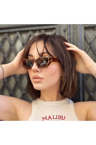 STAOOM Leopard Patterned UV 400 Protected Women's Sunglasses