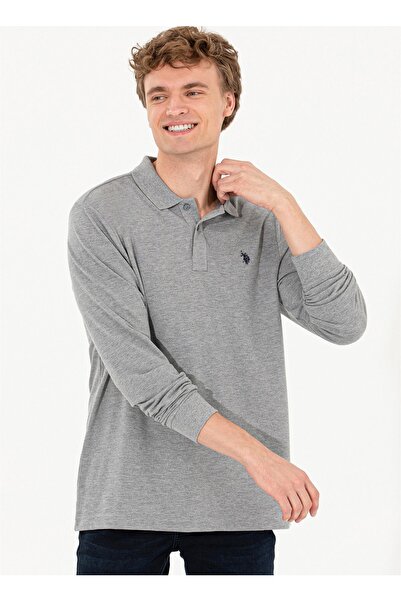 U.S. Polo Assn. Polo Neck Gray Melange Men's Sweatshirt Gtp01sk022