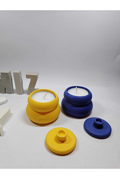 HOBİMİZ İŞİMİZ Menekşe - Şamdan&tealight Mum Kapaklı Mumluk