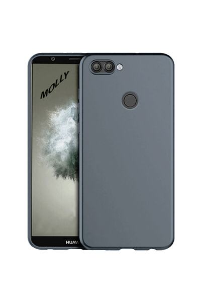 Molly Huawei P Smart 2018 Uyumlu Alfa Grisi Mat Silikon Kılıf