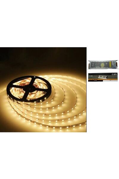 KONDEL Cata 10 Metre 10 Çip Şerit Led Günışığı +cata 17 Amper Slim Led Trafosu Takım