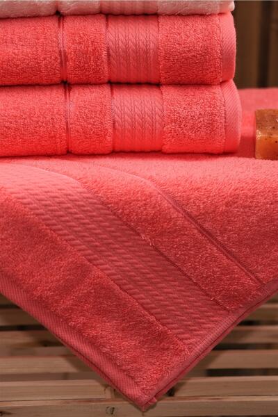 Özdilek Trendy 6-Piece Cotton Highly Water Absorbent 50*90 Hand and Face Towels