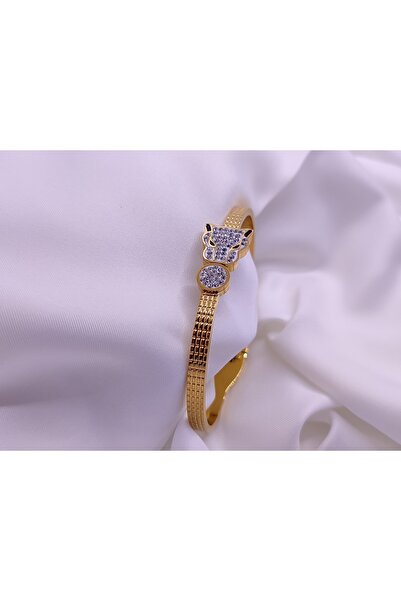 stainles steel سوار النمر الذهبي الصلب للنساء