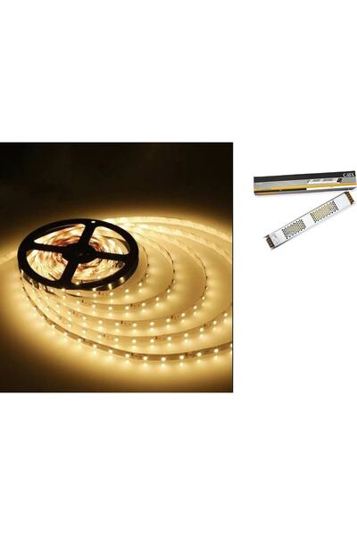 KONDEL 25 Metre 10 Çip Şerit Led Günışığı +cata 30 Amper Slim Led Trafosu Takım