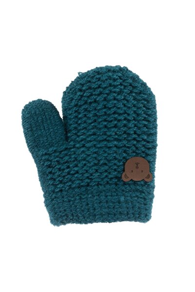 Kitti قفازات Ktti Baby المحبوكة باللون البترولي من 6 إلى 24 شهرًا