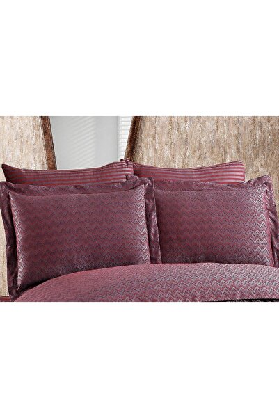 Finezza Odesa Bambu Jakar Kumaş Bordo Ikili Oksford 60x80 Cm Yastık Kılıfı -1330