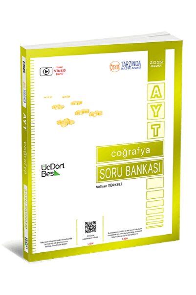 Üç Dört Beş Yayıncılık Üçdörtbeş Ayt Coğrafya Soru Bankası