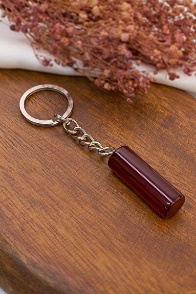 Dünya Doğal Taş Agate Stone Keychain