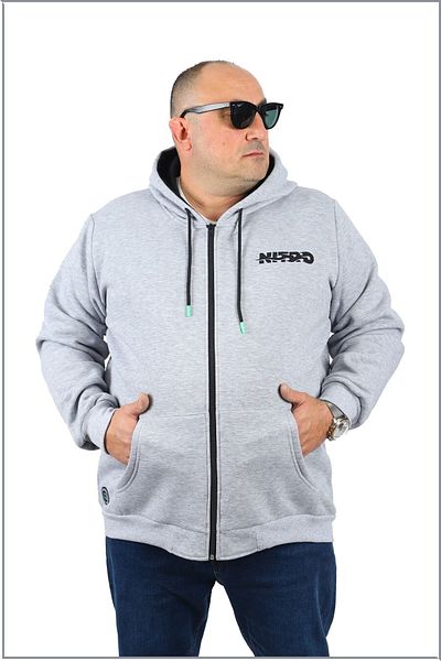 MocGrande Φούτερ Plus Size Nitro 22739 Grey Melange