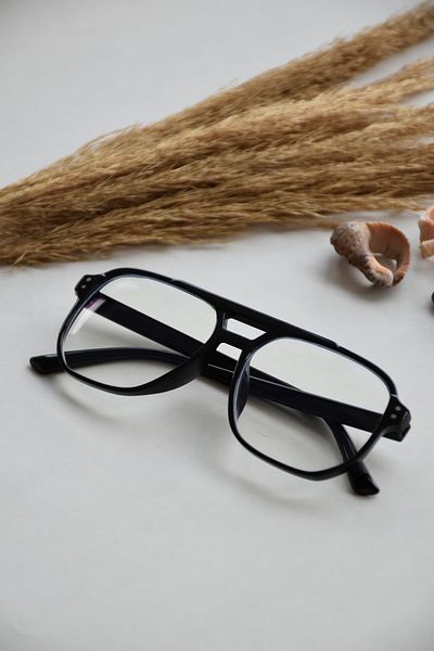 LOOKUP Blue Light Protective Glasses Unisex Screen Goggles Optical Compatible Change Glass Black Frame Transparent Glass