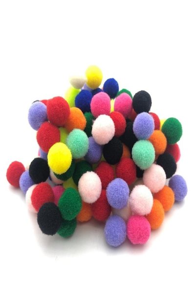 Generic Brand Pompom Mixed Color 1.50 Cm (1 Pack 200 Pieces)