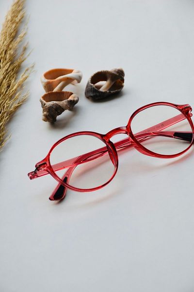 LOOKUP Blue Light Protective Glasses Unisex Screen Glasses Optical Compatible Changes Glass Red Frame Transparent Glass