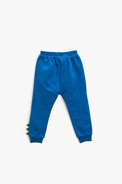 Koton Baby Boy New Year Themed Dinosaur Printed Tie Waist Jogger Sweatpants 3wmb4