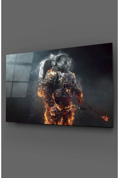 TAULART Pictură pe sticlă cu astronaut