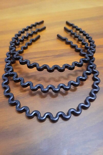 ella'nın çarşısı Μαύρο Ζιγκ-ζαγκ Στέμμα Μαλλιών - Πάχος 4 χιλ. 1 Τεμάχιο