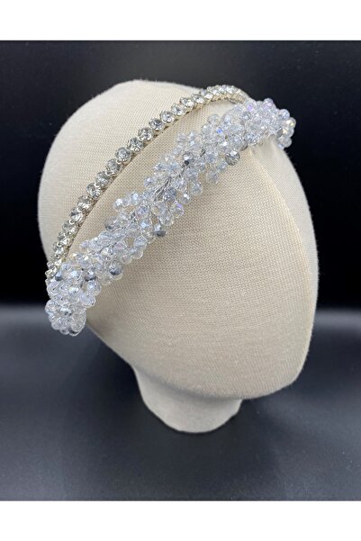 gelinmz حنة خطوبة أنيقة وأنيقة مصنوعة يدويًا بالكامل من حجر الكريستال وتاج Bindallı وإكسسوارات الشعر