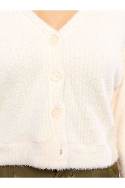 LC Waikiki V-Neck Plain Long Sleeve Women's Knitwear Cardigan