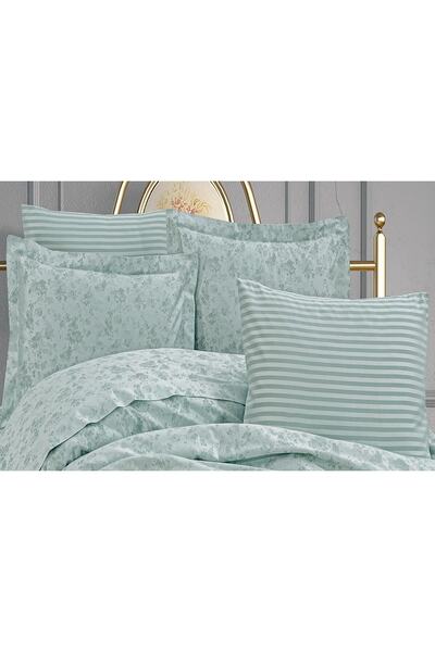 Finezza Rita Bamboo Jakar Fabric Mint Double Oxford 60x80 Cm Pillowcase - 1337