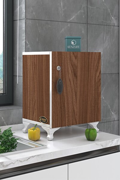 Kenzlife Mutfak Dolabı Zehra 068*030*032 Cvz Kilitli Tekerlekli Banyo Evrak O...