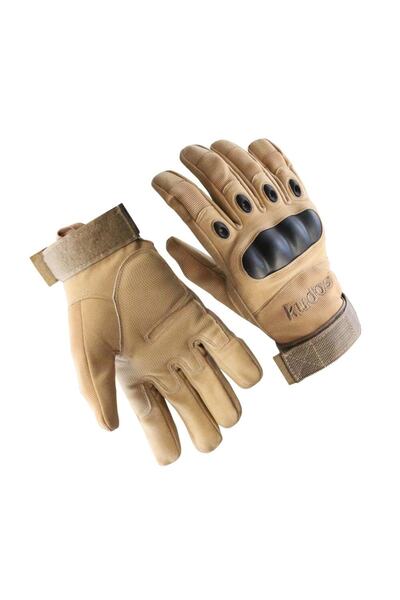 Kudos Taktik Eldiven Kaki Takviyeli