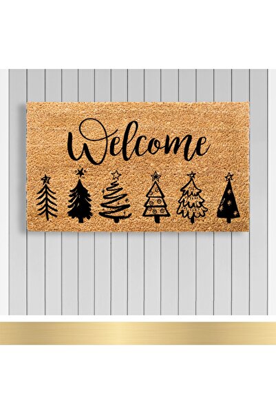 Paspashello , Design Koko Kapı Önü Paspas / Pvc Taban / Model; Yeni Yıl Çam A...