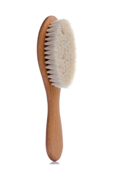 Levn Home 100% Goat Hair Natural Baby Hair Brush Soft Natural Baby Comb Large Size