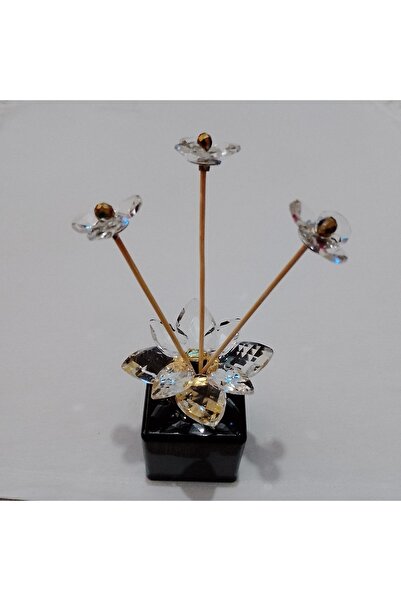 Peramari Dekoratif Kristal Cam Oda Koku Şişesi Siyah-gold