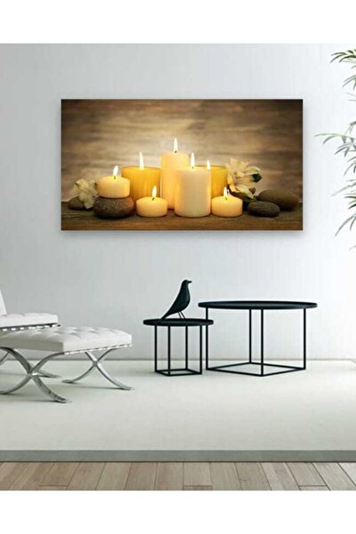 TRADE AYS Mum Işığı Dekoratif Kanvas Duvar Tablo