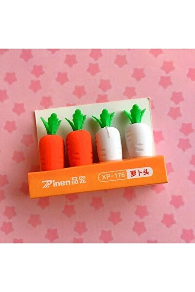 Bakmakistersen Sevimli Havuç Silgi Kalem Başlığı Ve Silgi Seti