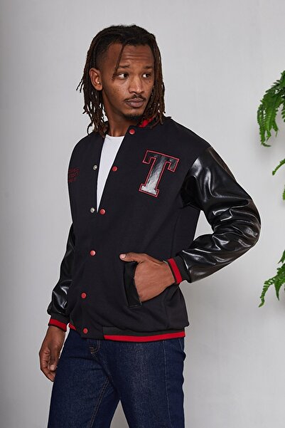 Sporting Erkek Siyah Rahat Kesim Kolej Mont