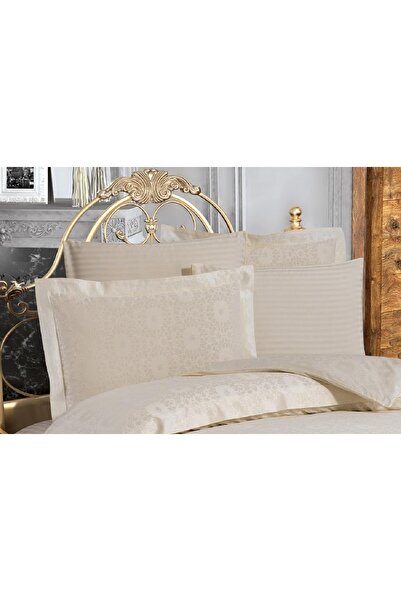 Finezza Μαξιλαροθήκη Jardin Bamboo Jacquard Fabric Cream Διπλή Οξφόρδη 60x80 ...